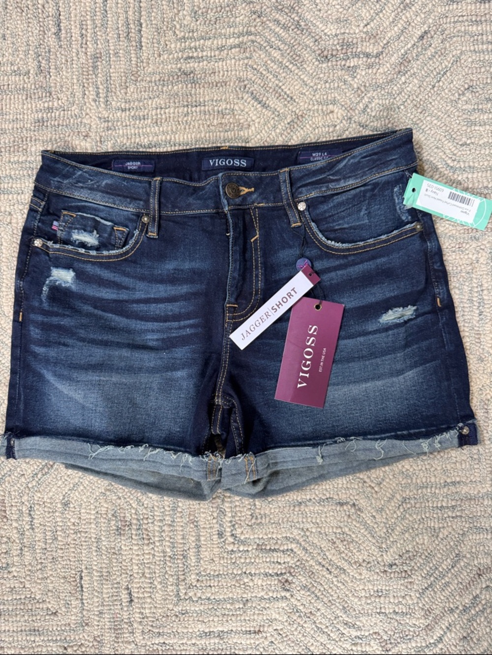 Vigoss Jagger Dark Blue Denim Shorts